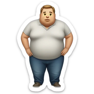 obese american sticker