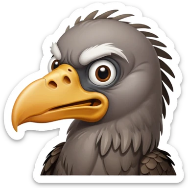 vulture but comical, like lurking but kind of dumb sticker