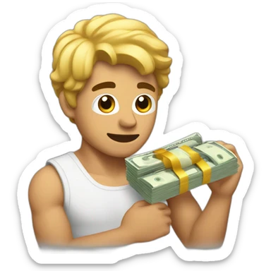 adonis with money sticker