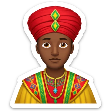 Ethiopian man in traditional clothing sticker