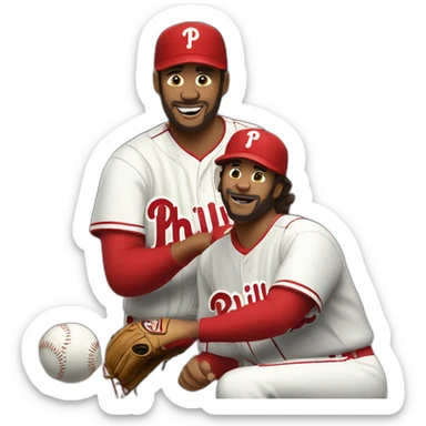 Baseball team phillies  sticker