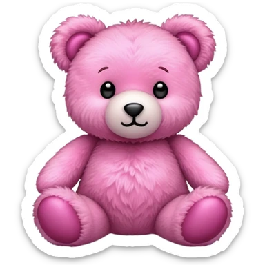 Pink teddy bear toy sticker