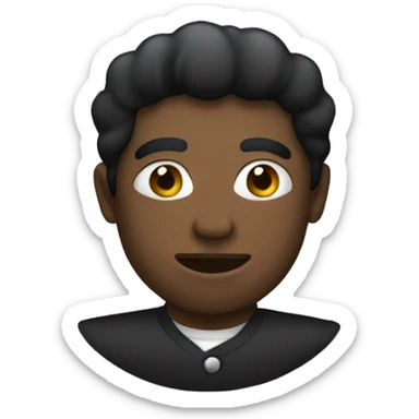 black singular button  sticker