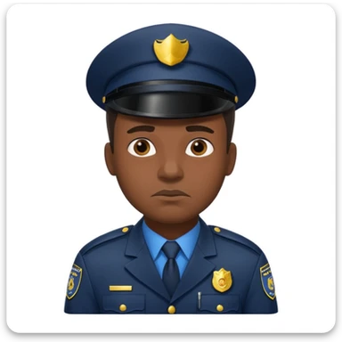 Black policeman  sticker