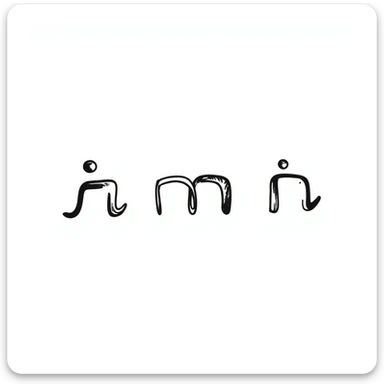 hand-drawn rune symbols with rough ink lines sticker