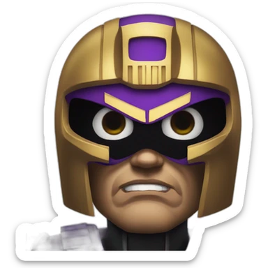 scary Tyrian purple judge dredd sticker