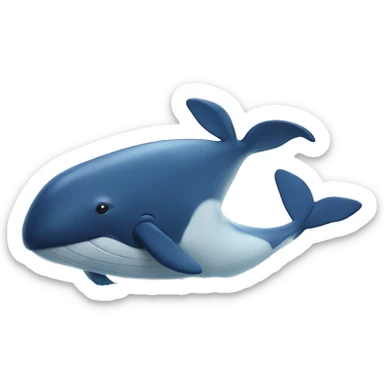 whale in the ocean sticker