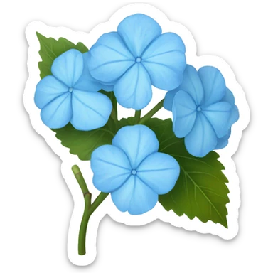 Light blue hydrangea sticker