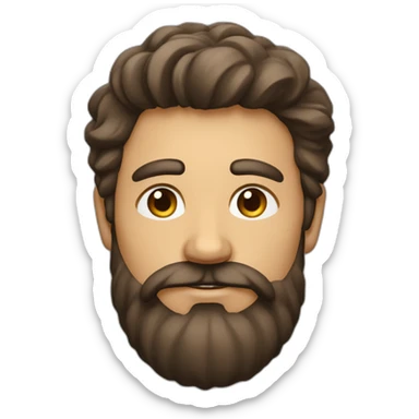 tête d'un homme brun avec la barbe et cheveux crépu sticker