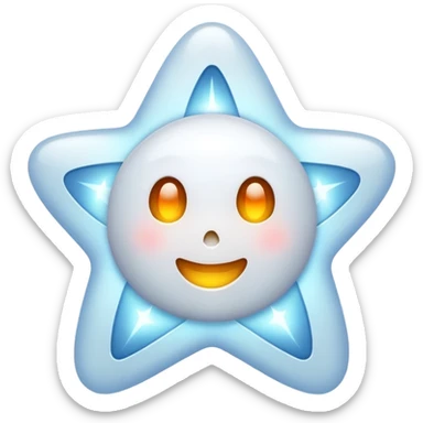 ghost star white sticker