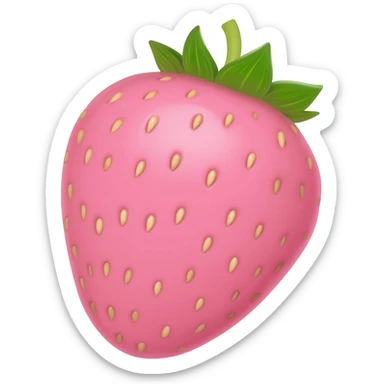 Baby pink strawberry and white couples sticker