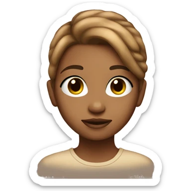 gorgeous girl with light brown hIr sticker