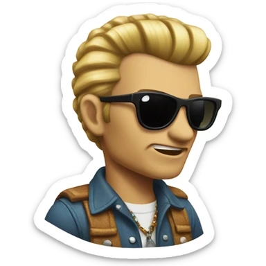 Rockabilly fossil sticker