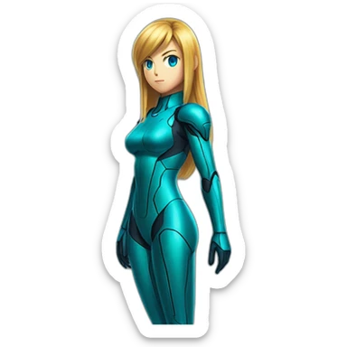 Zero suit samus sticker