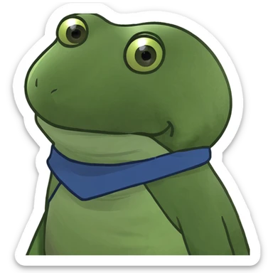 funny bufo frog as a dog sticker