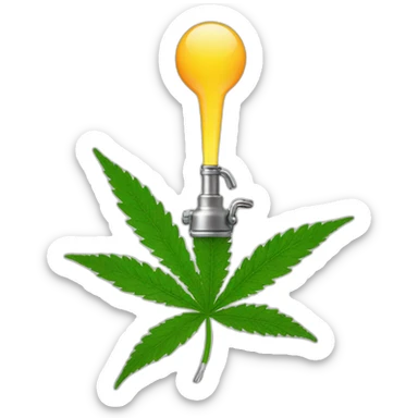 Original Plug Emoji But with a bong and a Cannabis leaf  sticker