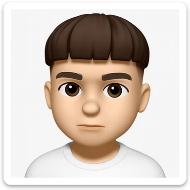 Convert this photo into a 3D emoji in Apple style, preserving the person's identity and facial features. The style should resemble Apple's emoji style with a 3D effect. sticker