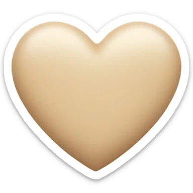 beige heart  sticker