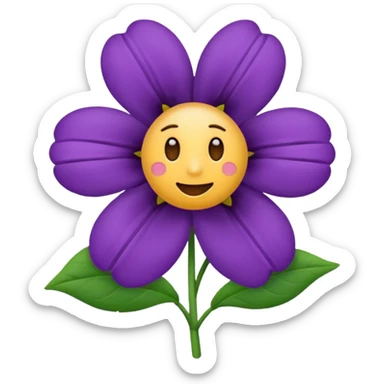 um emoji de cardo a flor sticker