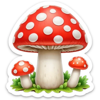 psychodelic mushroom single simple colorful harvested psylocybine sticker