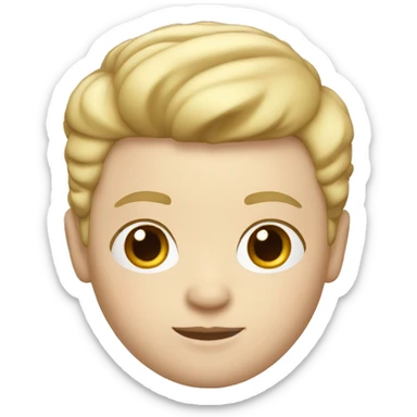 memoji male with white skin, blonde buzzed fade sticker