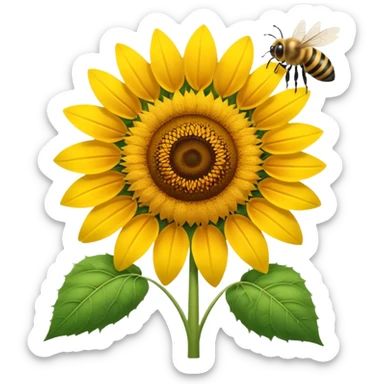  girasol y una aveja sticker
