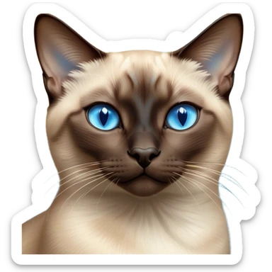 Cinematic Siamese Cat, Ultra-realistic 32k HD, Breathtaking piece of art, rim lighting, hauntingly beautiful art, soft sepia tones with accents of cool blues, Balanced features with striking almond-shaped eyes, highly detailed digital artwork, glowing with a subtle blue sheen, high shine, ethereal and graceful, a portrait of elegance, otherworldly, enchanting and mysterious, blending realism and fantasy, dreamy glow, optical illusion, immaculate composition, complex pose with fluid movement, capturing the feline's grace and charm, so lifelike that it feels like the cat could step out of the frame at any moment. sticker