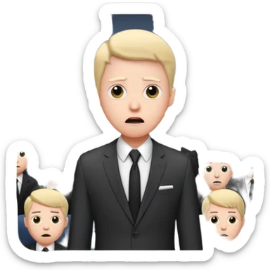 a FRONT PERSON FEELING FEAR, with the audience BEHIND HIM sticker