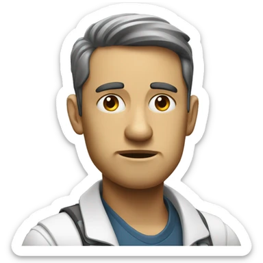 sad tech engineer who just lost their role after a re-tend with the client  sticker