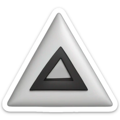 White and black triangle with the numbers 6 6 7 on each side sticker