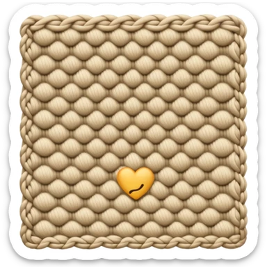 Knitting beige sticker