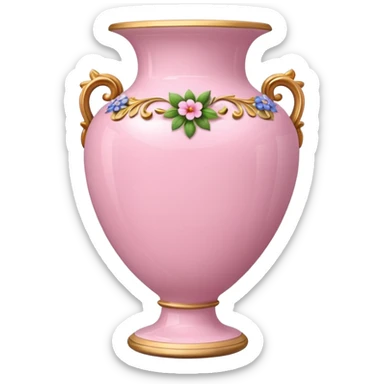 pink christmas porcelain with flowers  sticker
