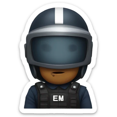 Riot police sticker