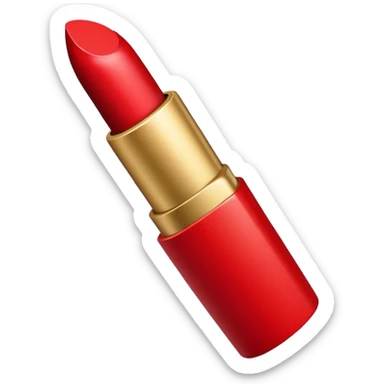red kiss lipstick print sticker