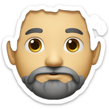 Un métisse avec des cheveux crépus une petite barbe sticker
