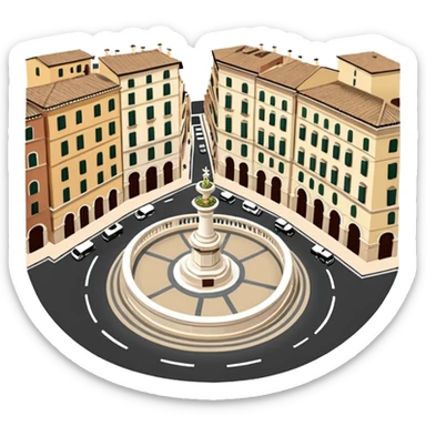 piazza di spagna with barcaccia view from up above
no square style no frame png style 
no squared only building sticker