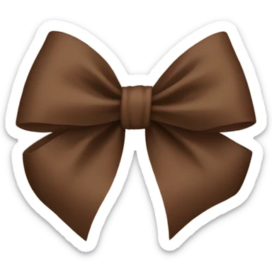 Brown bow sticker