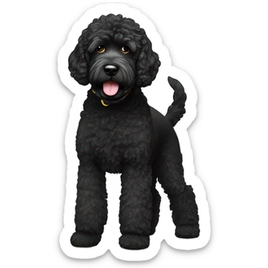 Millie Black Portuguese Water Dog sticker