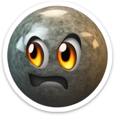 3d sphere with a cartoon wild diorite Blaze skin texture with good eyes sticker