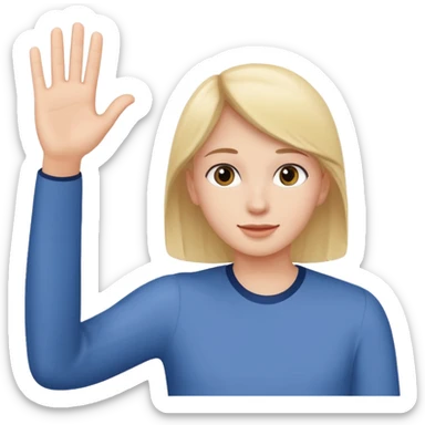 two adults waving goodbye to a teenager, side perspective sticker