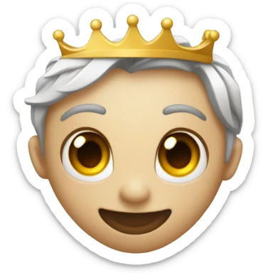 Un corazón con una corona  sticker