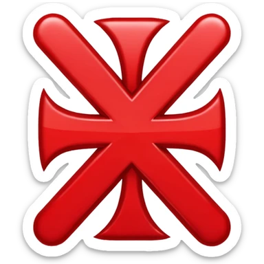 general red x symbol sticker