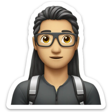 asian cyclist long hair taking a selfie sticker