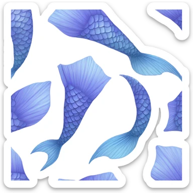 Periwinkle realistic mermaid tail sticker
