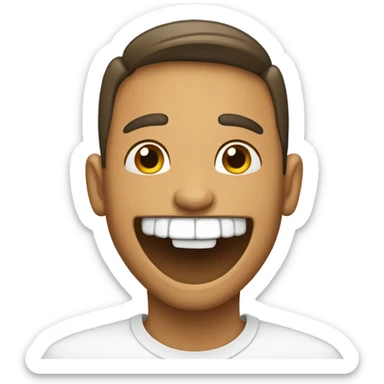 emoji face with buck teeth without glasses sticker