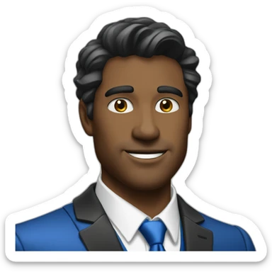Posh-man-with-blue-suit-offering-goldbar sticker