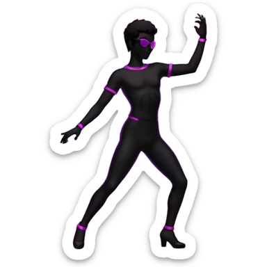 Disco dancing silhouette  sticker