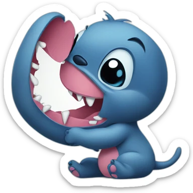 Stitch make a kiss sticker