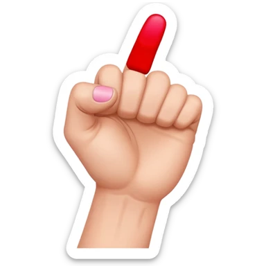 puño cerrado y dedo meñique estirado sticker