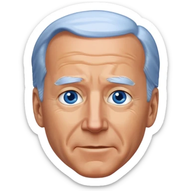 Joe Biden with blue eyes sticker